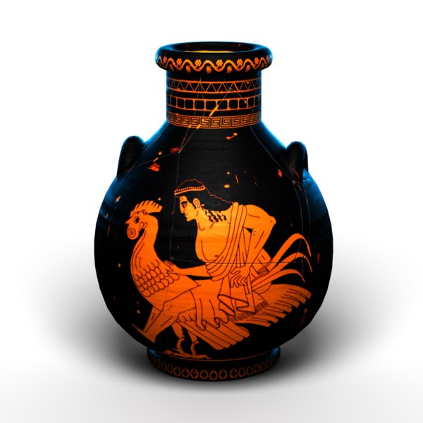 現実的な古代ギリシャのアンフォラ 花瓶 瓶3dモデル Turbosquid