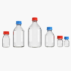 3d model lab bottles