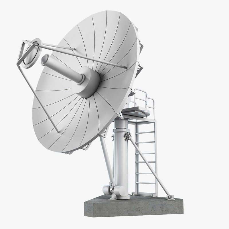 3d model dish antenna