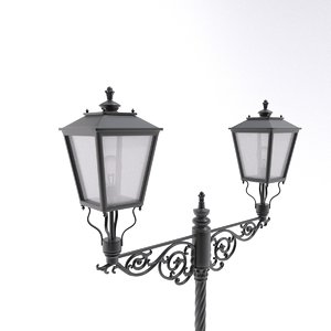 cast iron street lamp 3d model