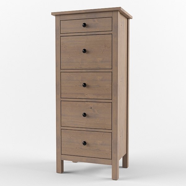 3d Ikea Hemnes Chest Drawers, Ikea Wooden Chest Drawers