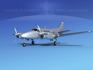 propellers beechcraft c-6 transporting 3d model