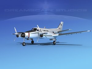3d model propellers beechcraft c-6 transporting