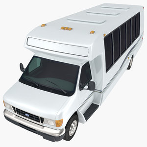 shuttle bus 3d model