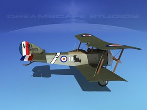 3d model cockpit fighter sopwith pup
