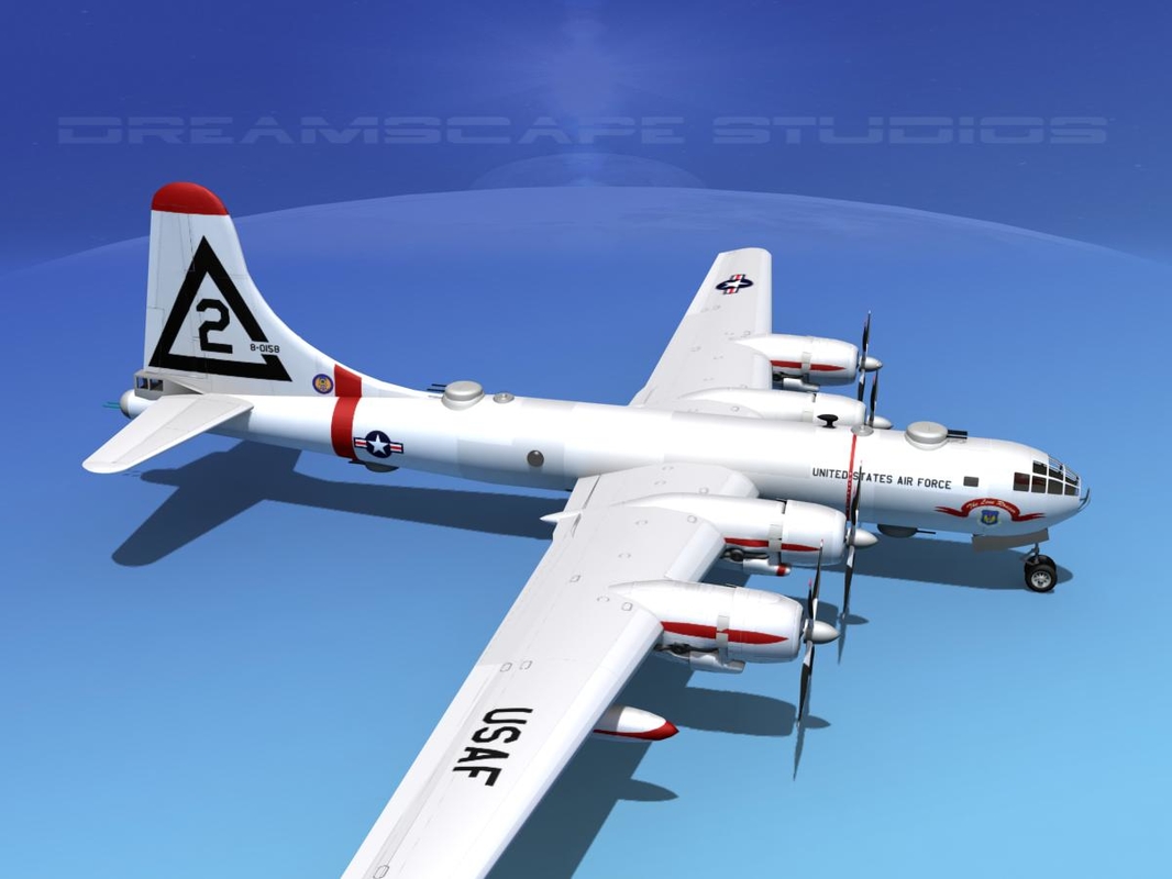 Scale Boeing B-50 Superfortress 3d Max