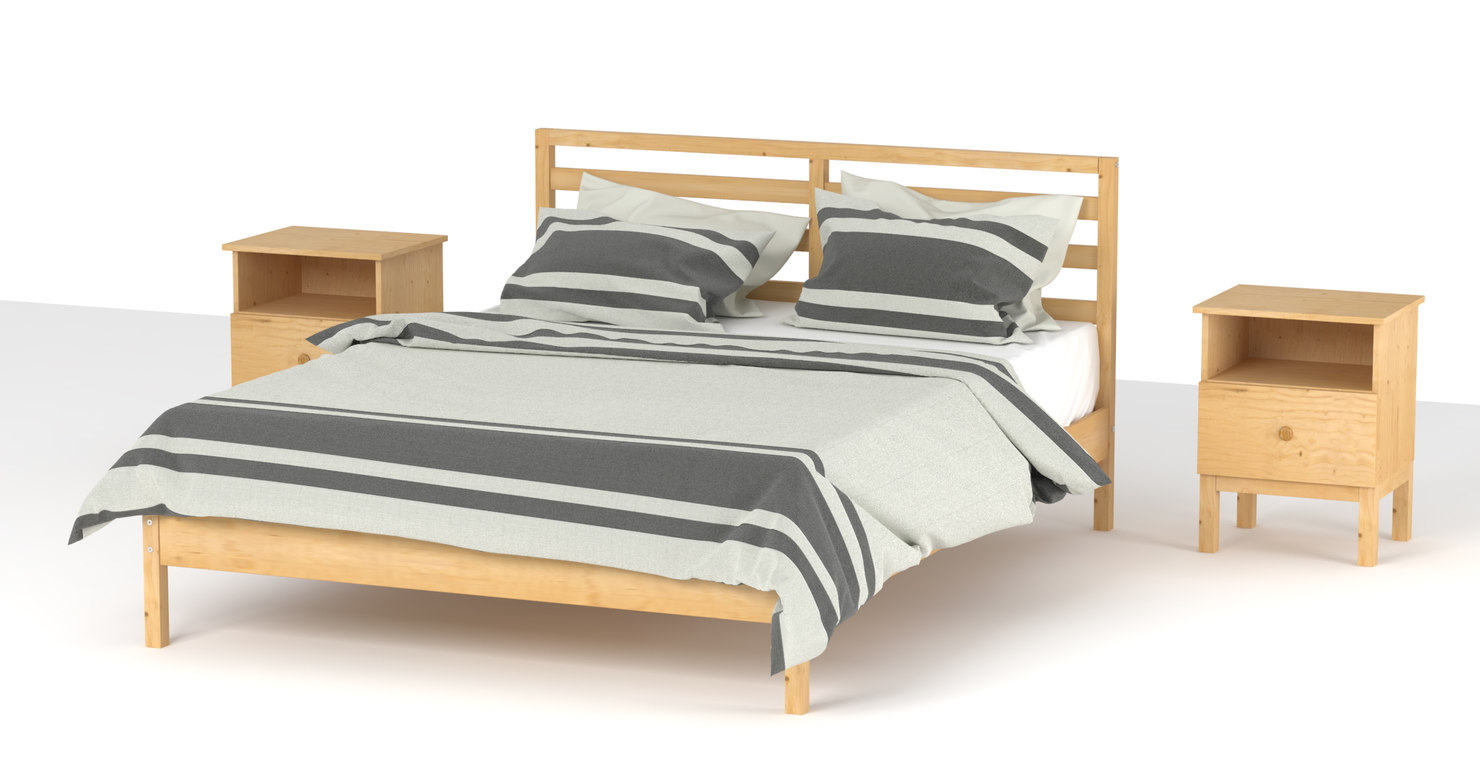 ikea tarva bed frame with mattress