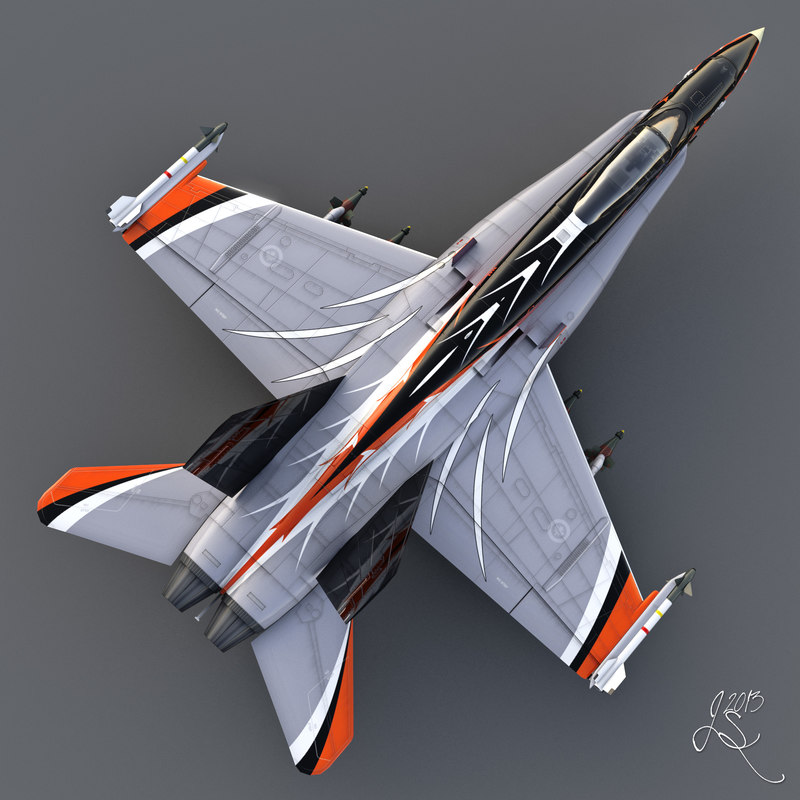 3d model f18 hornet