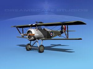 high-poly nieuport 17 fighter aircraft 3d lwo