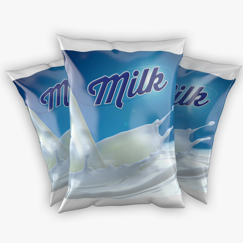 Download 3d sachet milk model