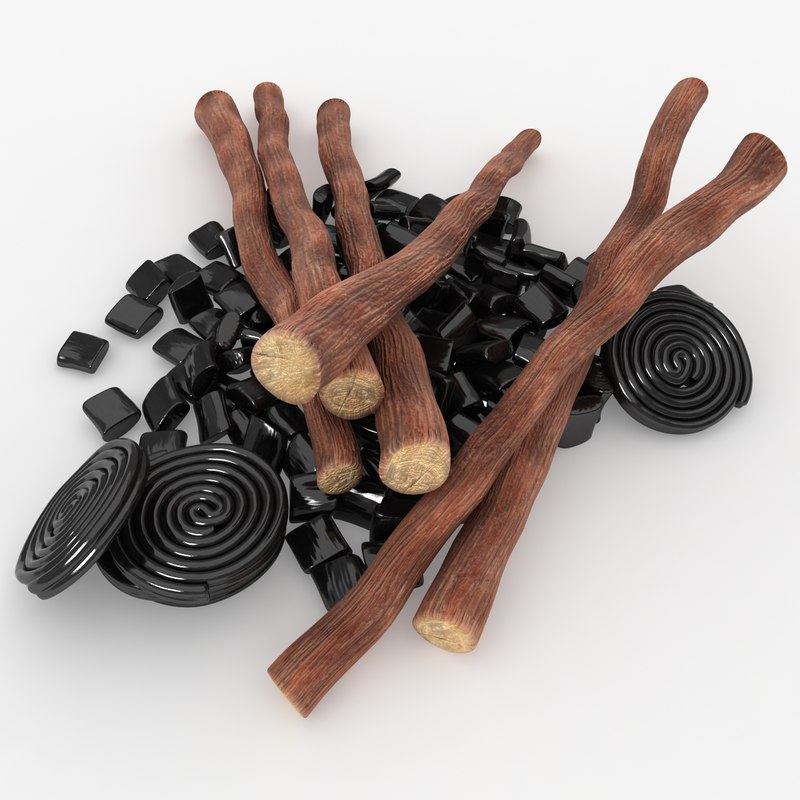 licorice candy roots 3d model