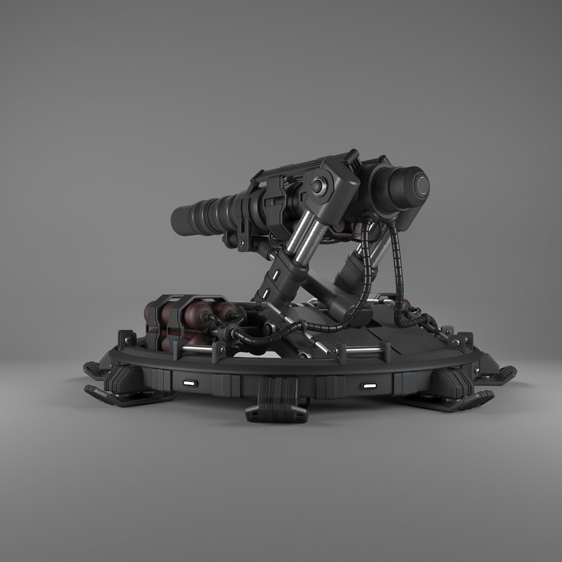 turret artillery 3d max