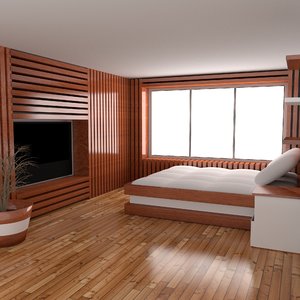 3d bedroom room model