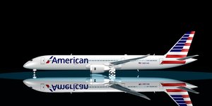 3d model american airlines 787-9 dreamliner