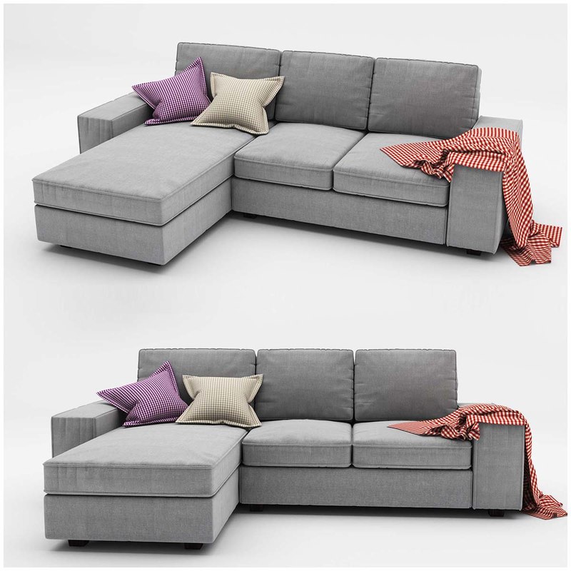 kivik 3 ikea sofa 3d model