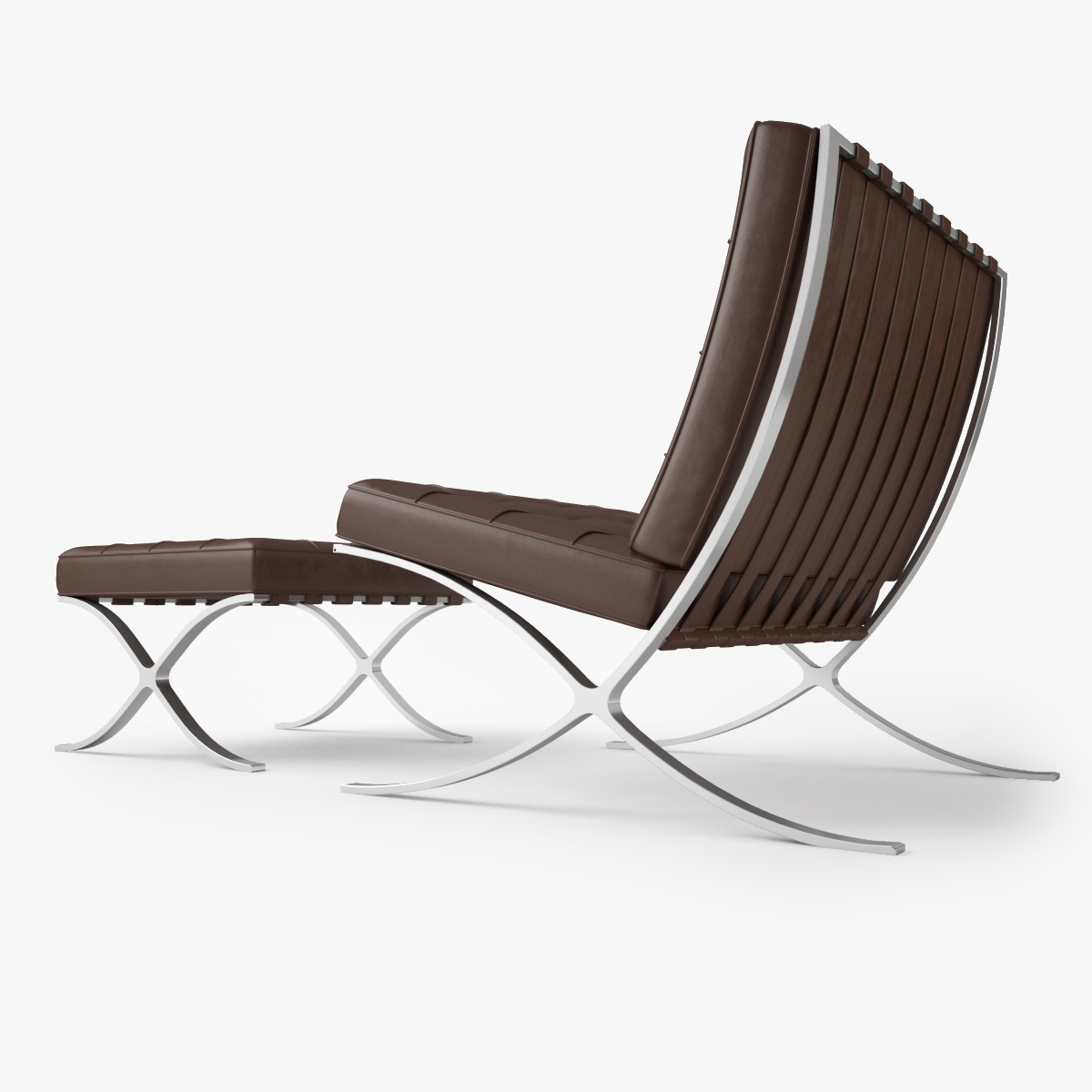 knoll barcelona chair 3d model