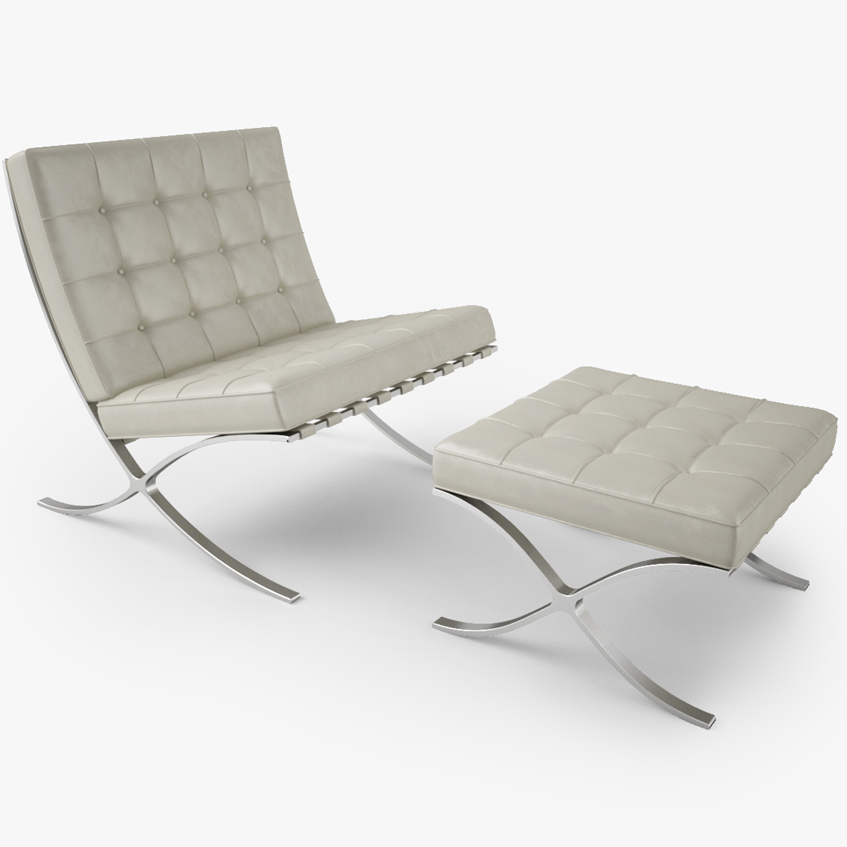 knoll barcelona chair 3d model