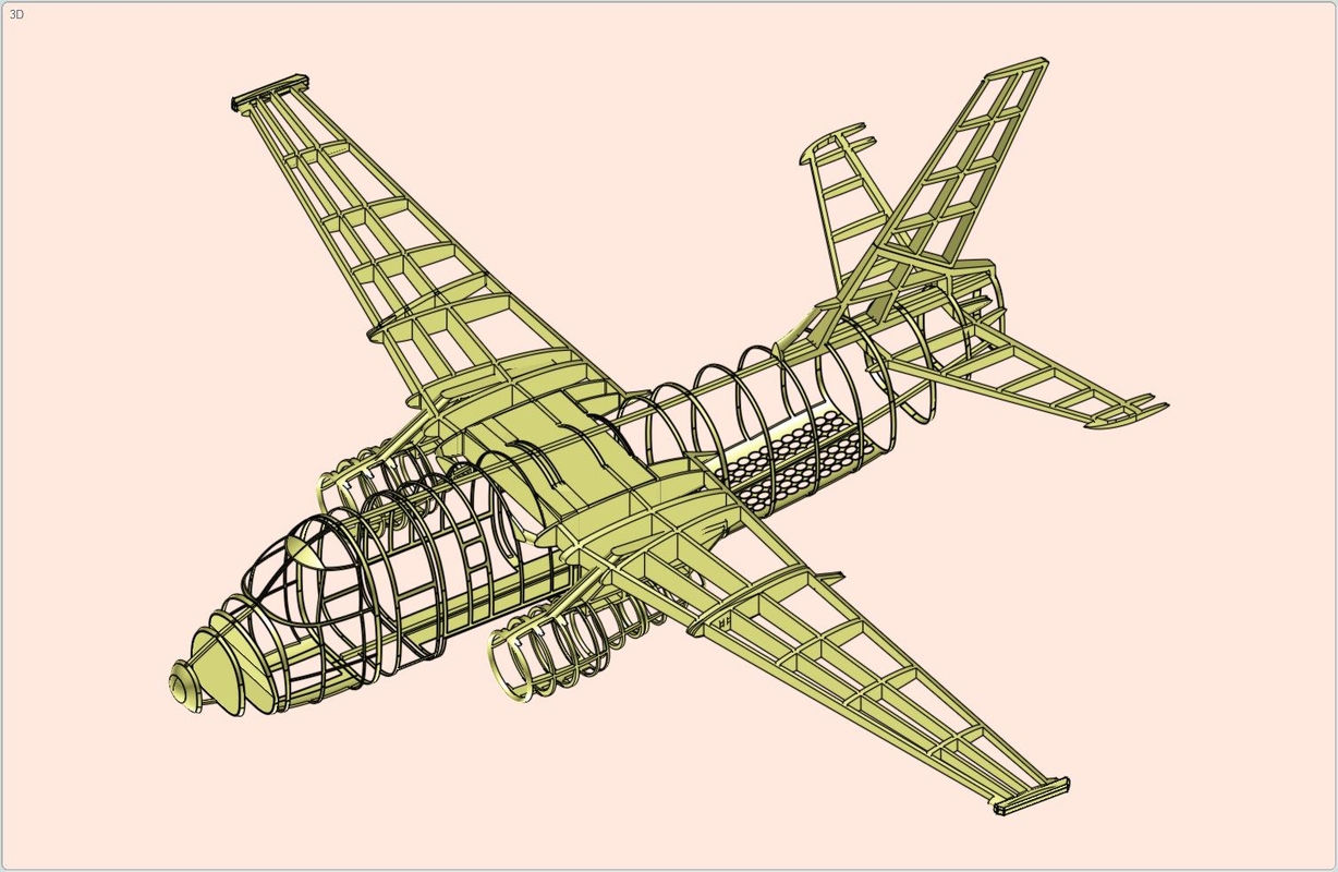 3d model s-3a viking aircraft solid