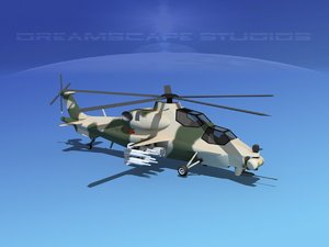 3d wz-10 attack helicopters z-10 model