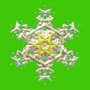snowflake isolated on green free