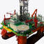 3d model oil rig platform 1