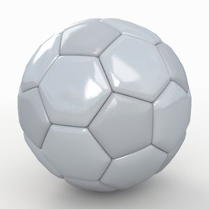 3ds soccer ball white