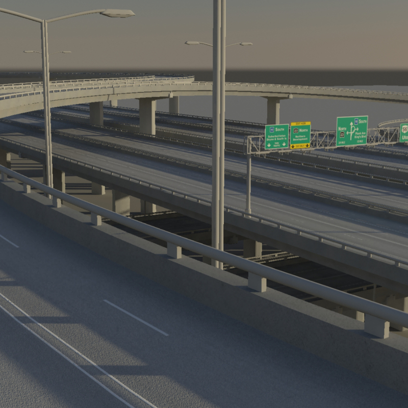 freeway street highway 3d ma