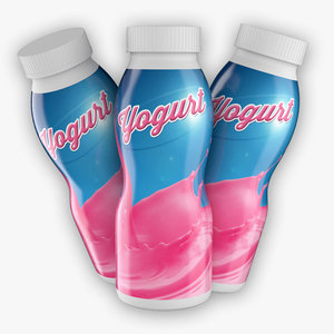 3ds max bottle yogurt