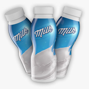 bottle milk 3d model