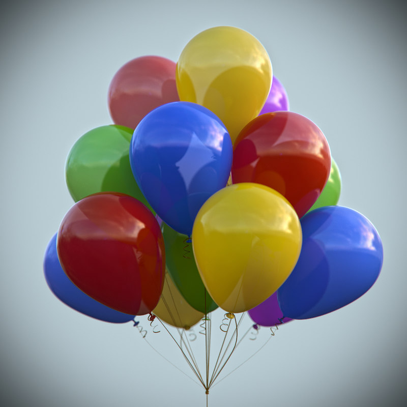 balloon ball 3d obj