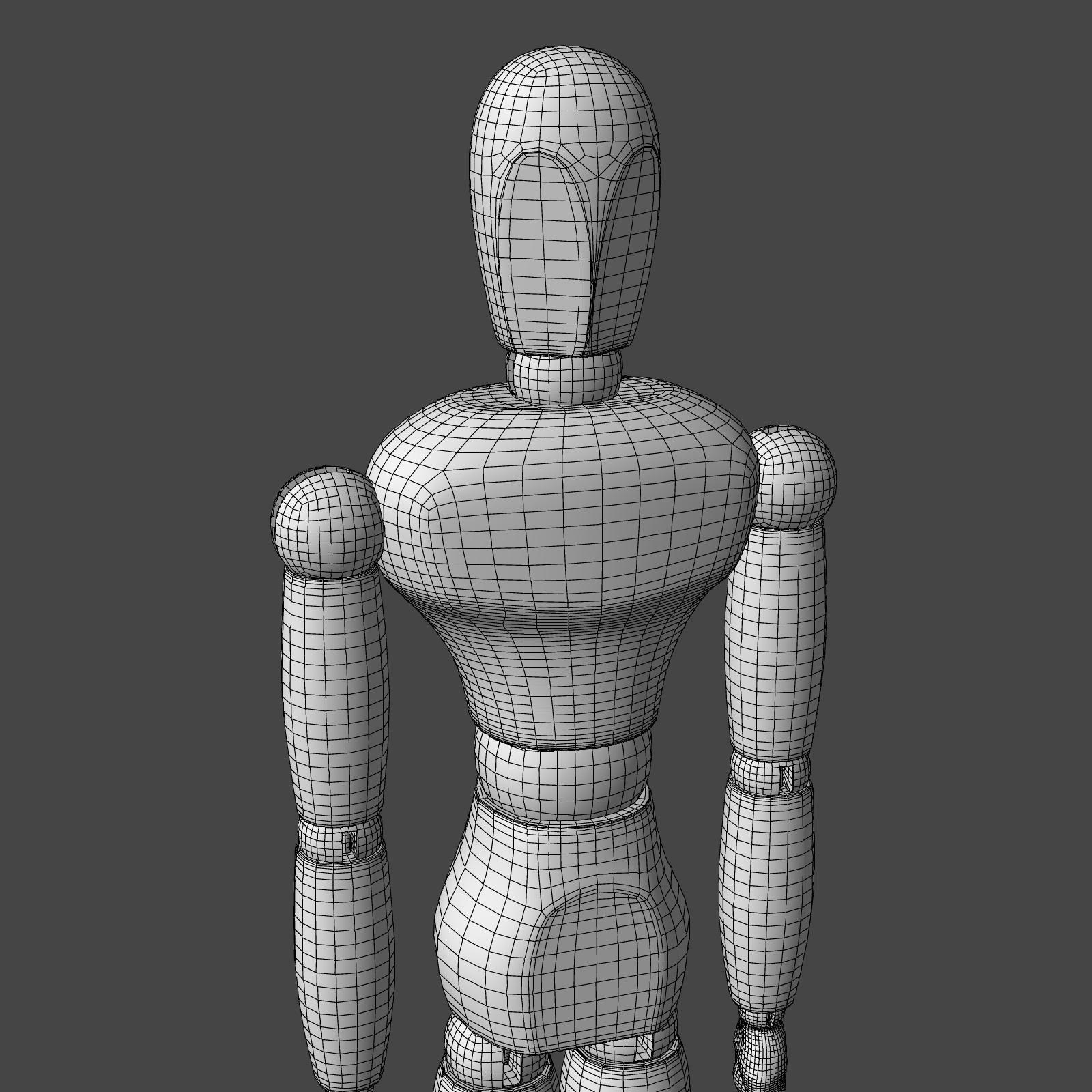 artist mannequin human rigged 3d model