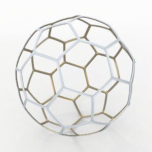 3ds soccer ball white