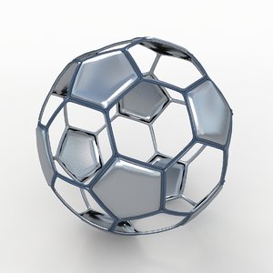 soccer ball black 3d model
