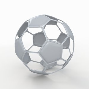 soccer ball white 3d 3ds
