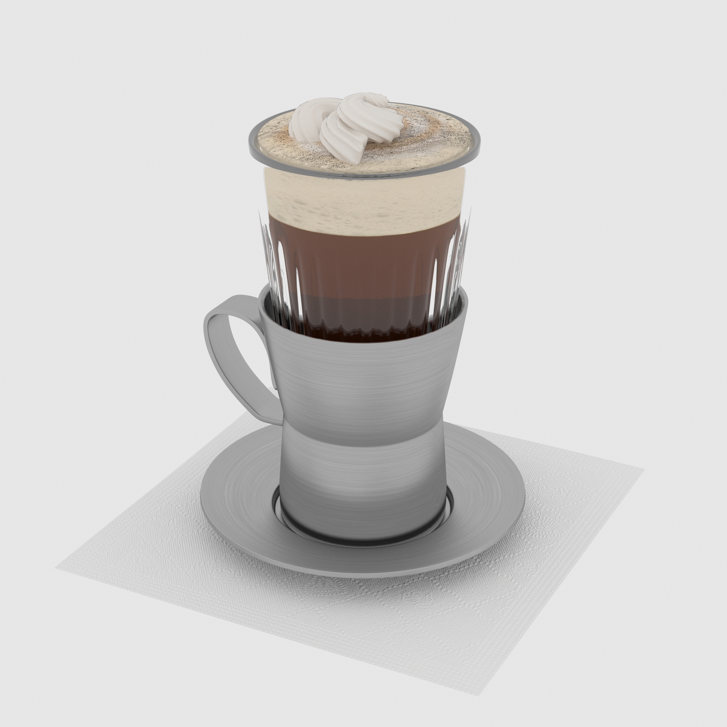 热奶咖啡3d模型