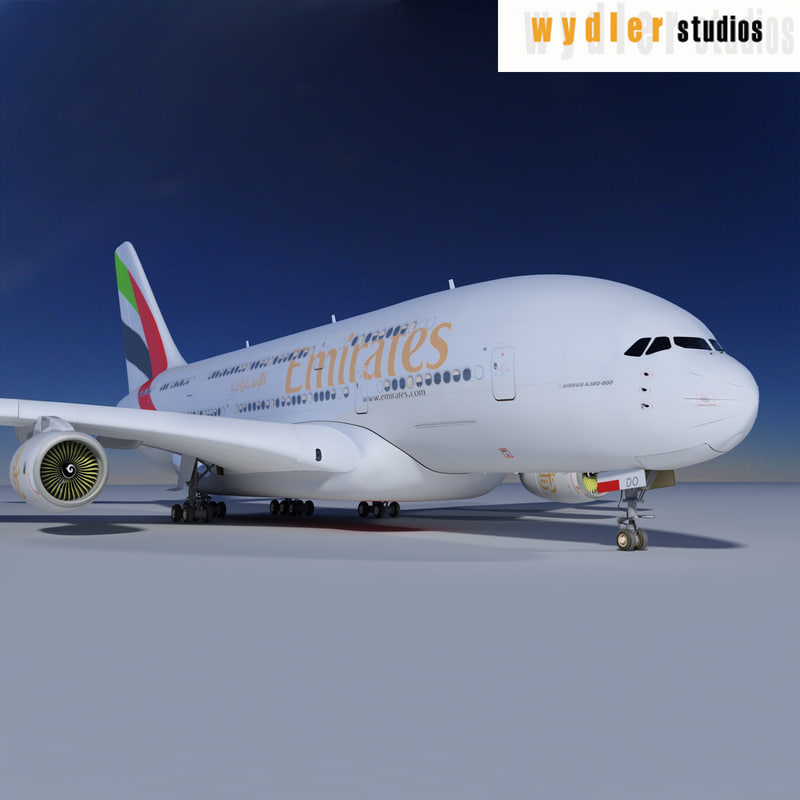 3d Model A380 Emirates