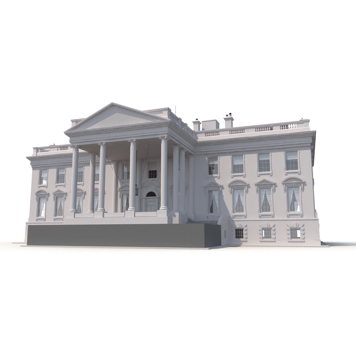 white house 3d model