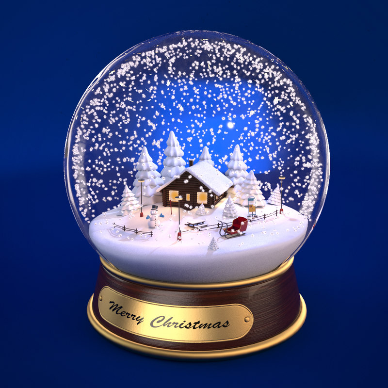 max christmas snow globe