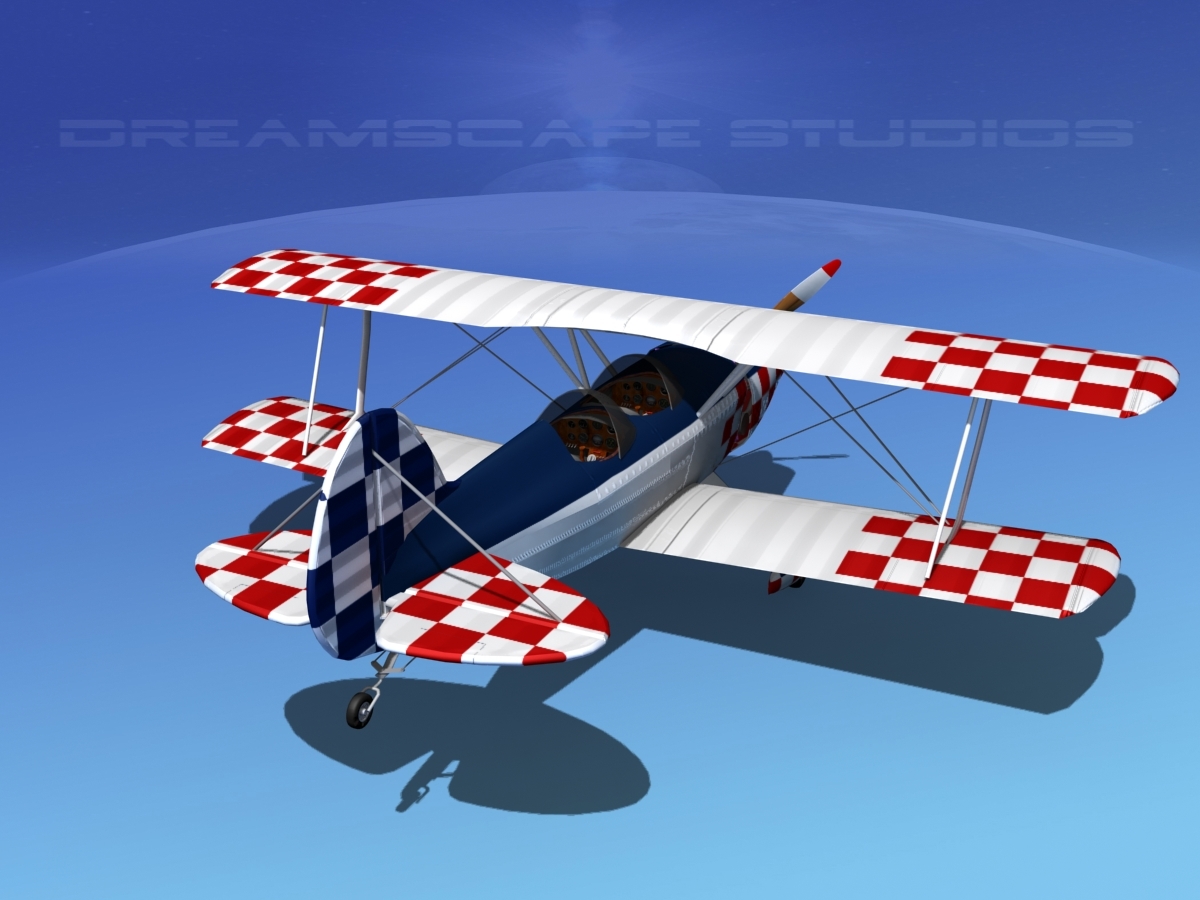 acro sport biplane ii 3d max