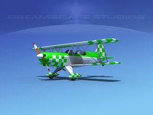 acro sport biplane ii 3d dxf