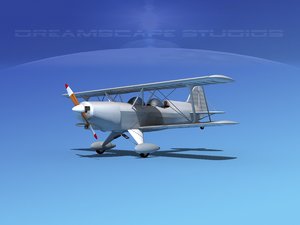 3d model acro sport biplane ii