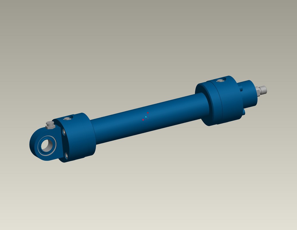 3d model of hydro cylinder