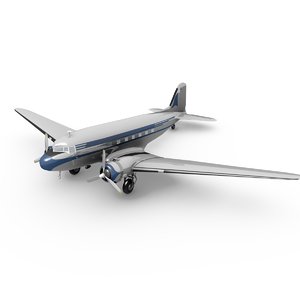 dc-3 plane 3d model