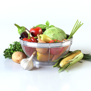 3d vegetables basket