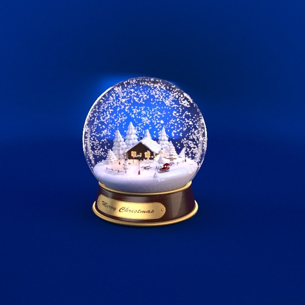 max christmas snow globe