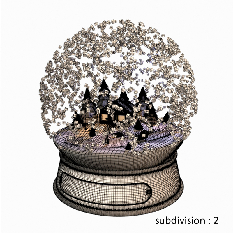 max christmas snow globe