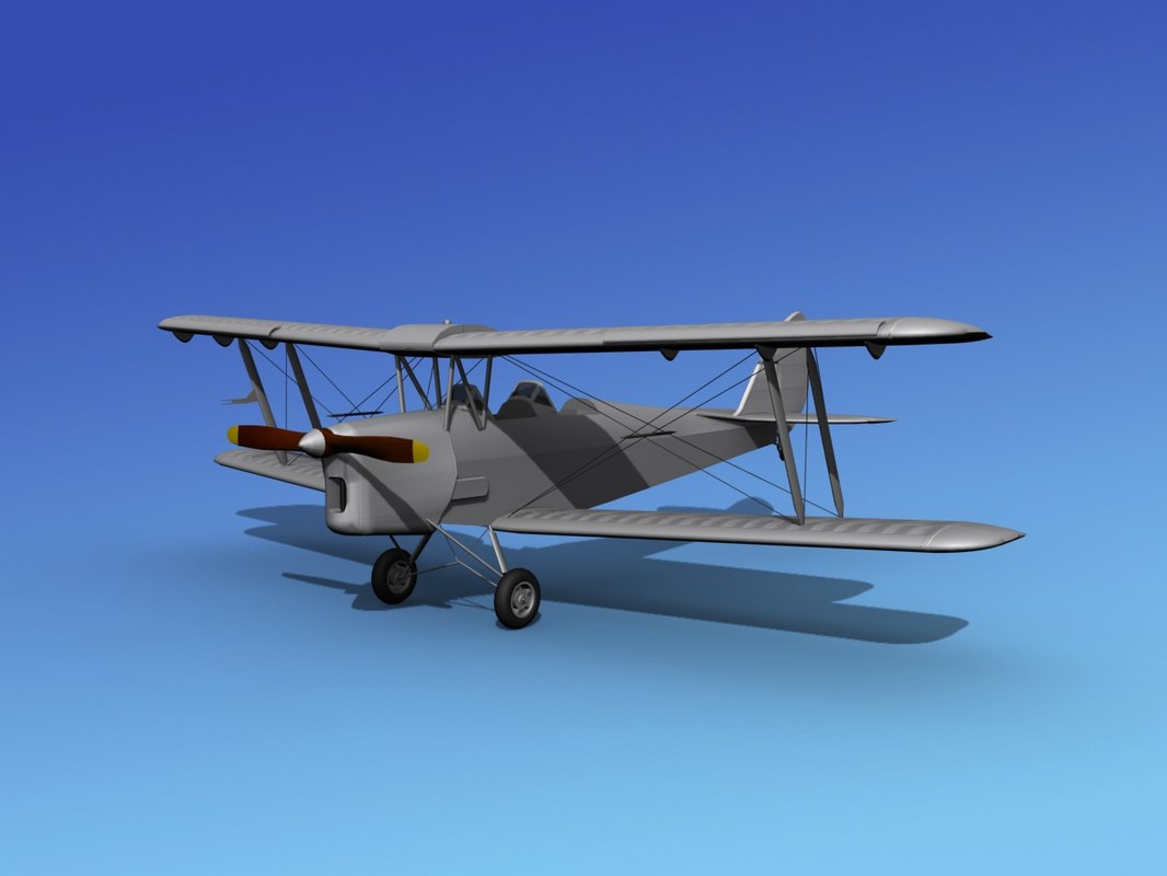 3d tiger moth dehavilland dh-82