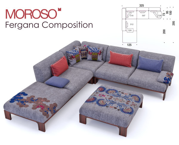 maya sofa fergana composition