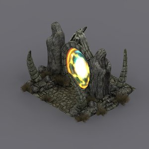 3d model medieval fantasy portal