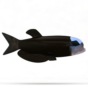 barrel-eye fish 3d max